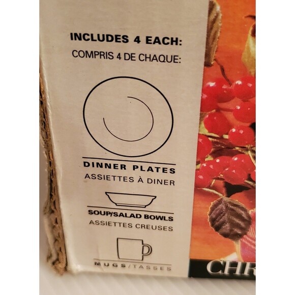 Gibson Christmas Star Dinnerware Set New 12pc Tree Spongeware Bowl Plate Mug Y2K - Picture 4 of 12